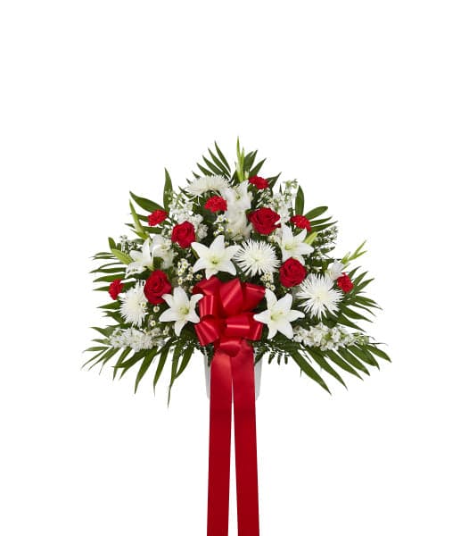 HEARTFELT SYMPATHY URN IN RED