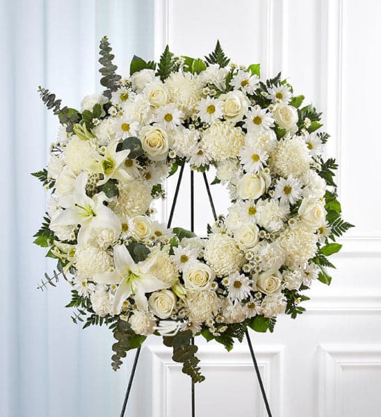 SERENE BLESSINGS WREATH IN WHITE